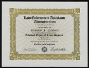 Advanced Organized Crime Seminar certificate of completion